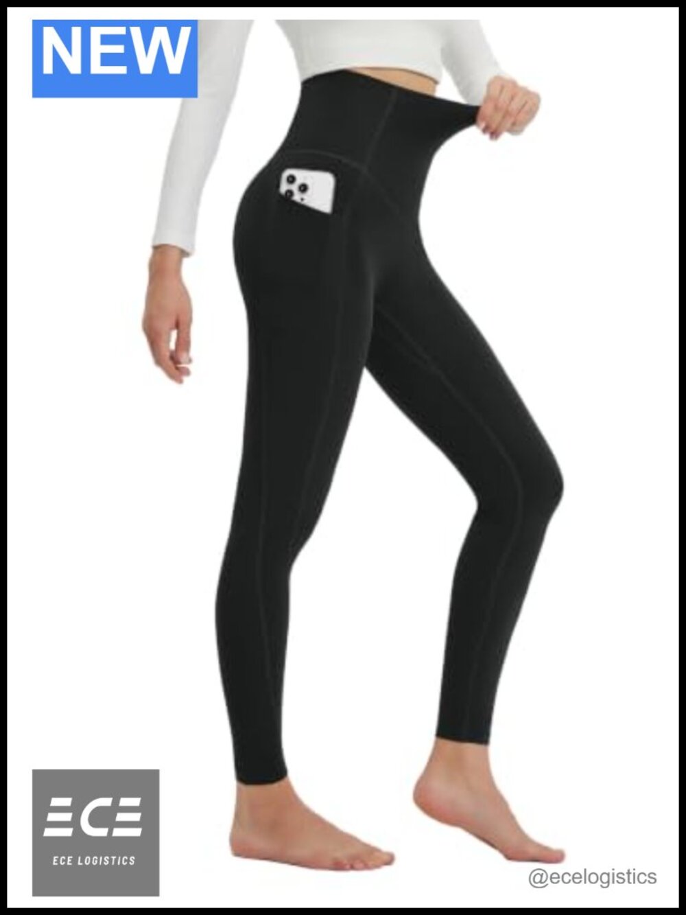Super High Waisted Leggings for Women with Pockets Stretchy Tummy Control Yoga